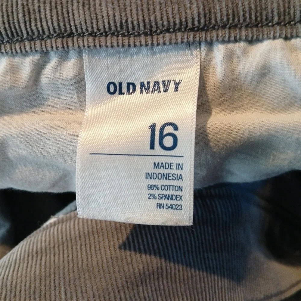 Old Navy Girls Size 16 Gray Corduroy Pants 36